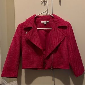 Dark pink/magenta cropped blazer
